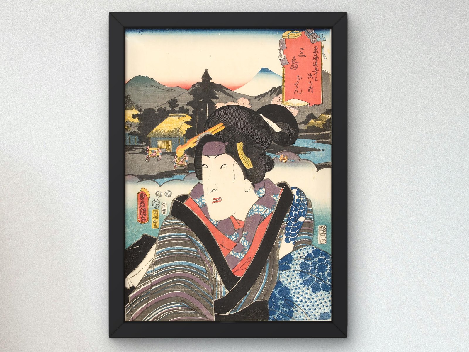 Mishima Osen by Utagawa Kunisada, 1852, Japanese Woodblock Prints, fine art print