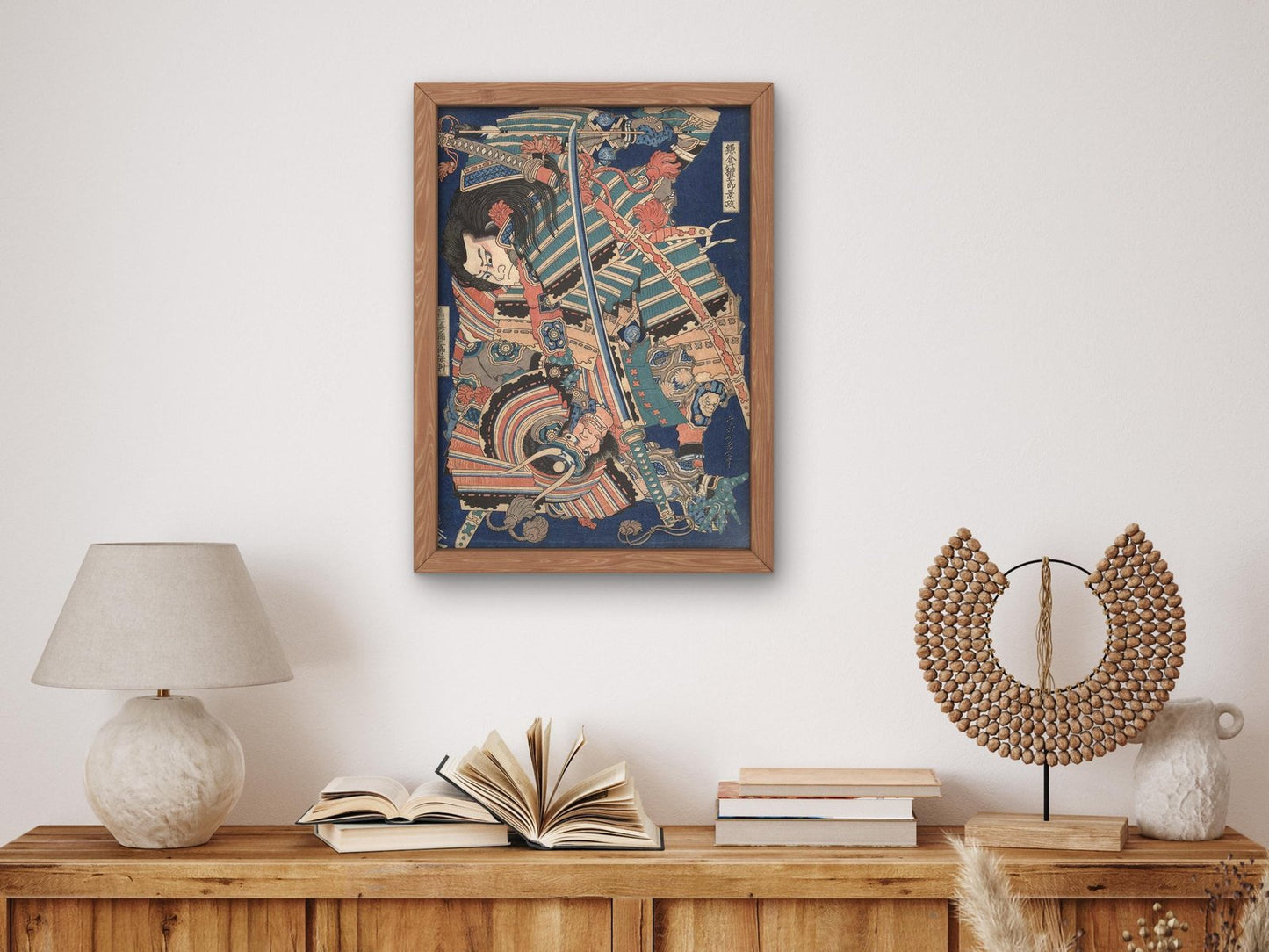 Fighting Heroes by Katsushika Hokusai, 1832, Japanese Woodblock Prints, fine art print