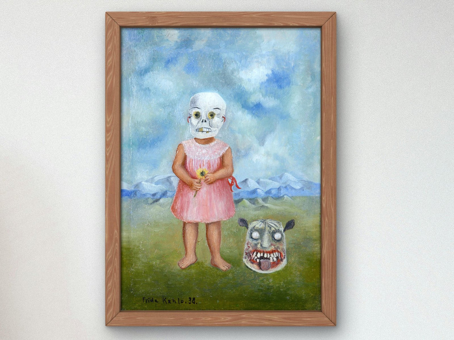 Fille avec un masque de mort by Frida Kahlo, 1938, Surrealism and Modern Art, fine art print