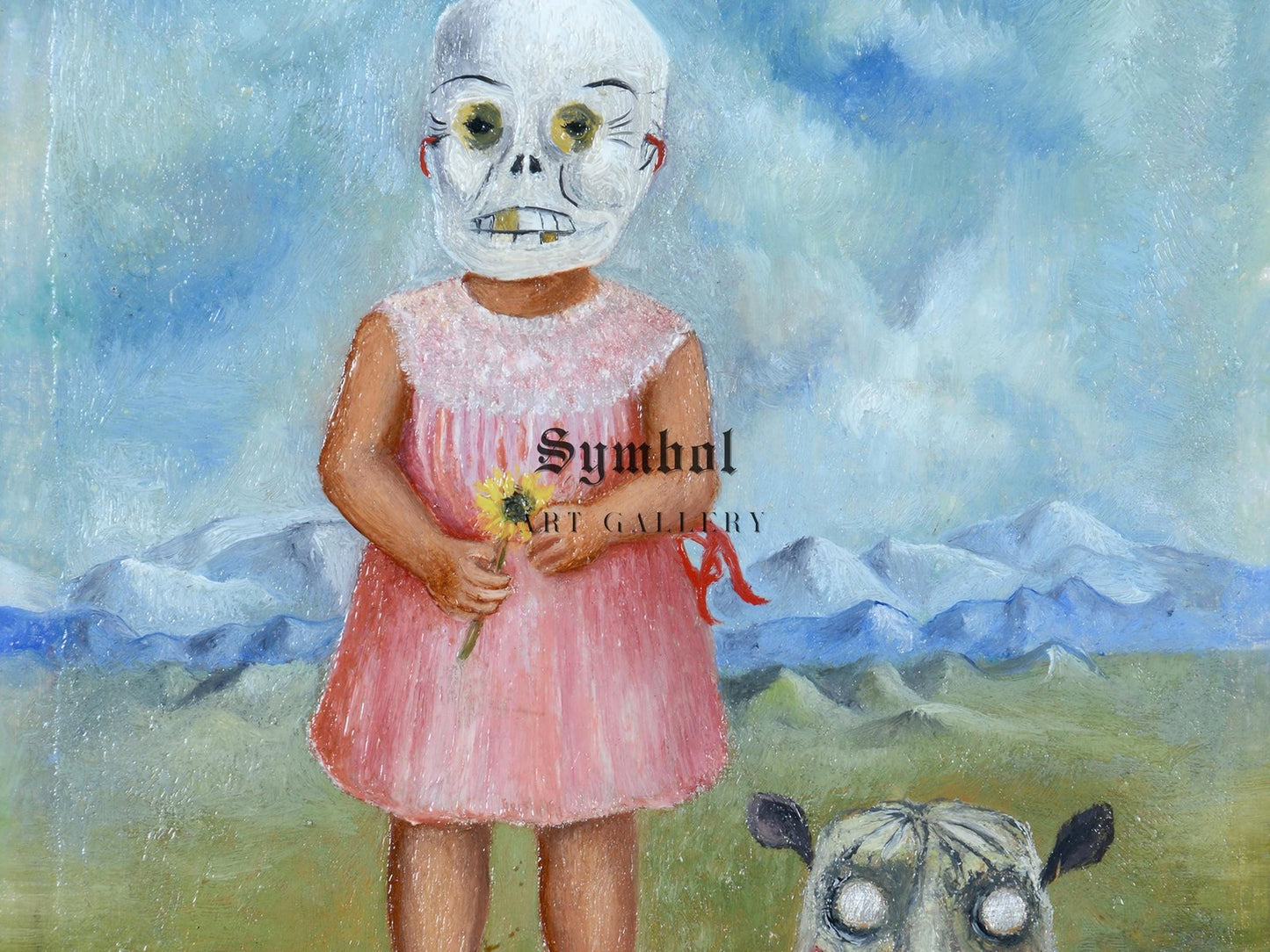 Fille avec un masque de mort by Frida Kahlo, 1938, Surrealism and Modern Art, fine art print