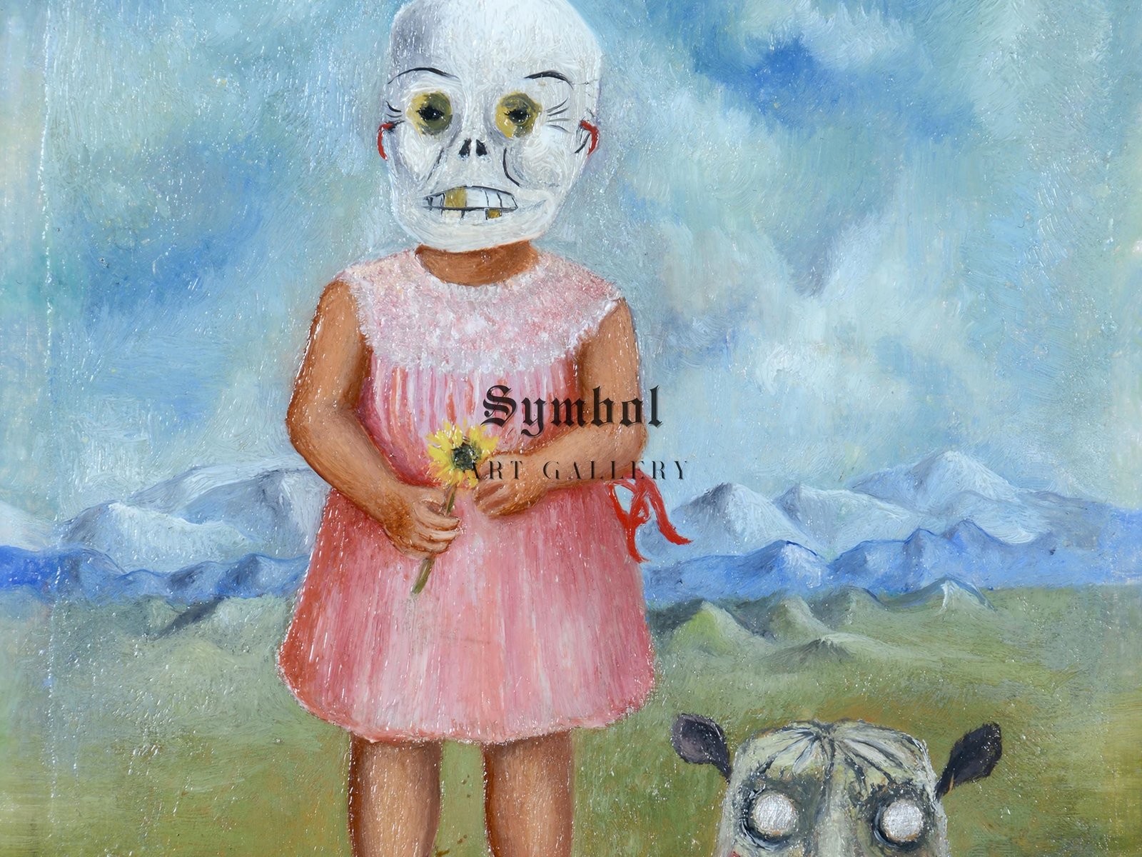 Fille avec un masque de mort by Frida Kahlo, 1938, Surrealism and Modern Art, fine art print