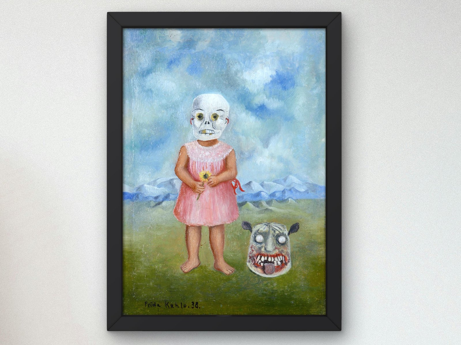 Fille avec un masque de mort by Frida Kahlo, 1938, Surrealism and Modern Art, fine art print