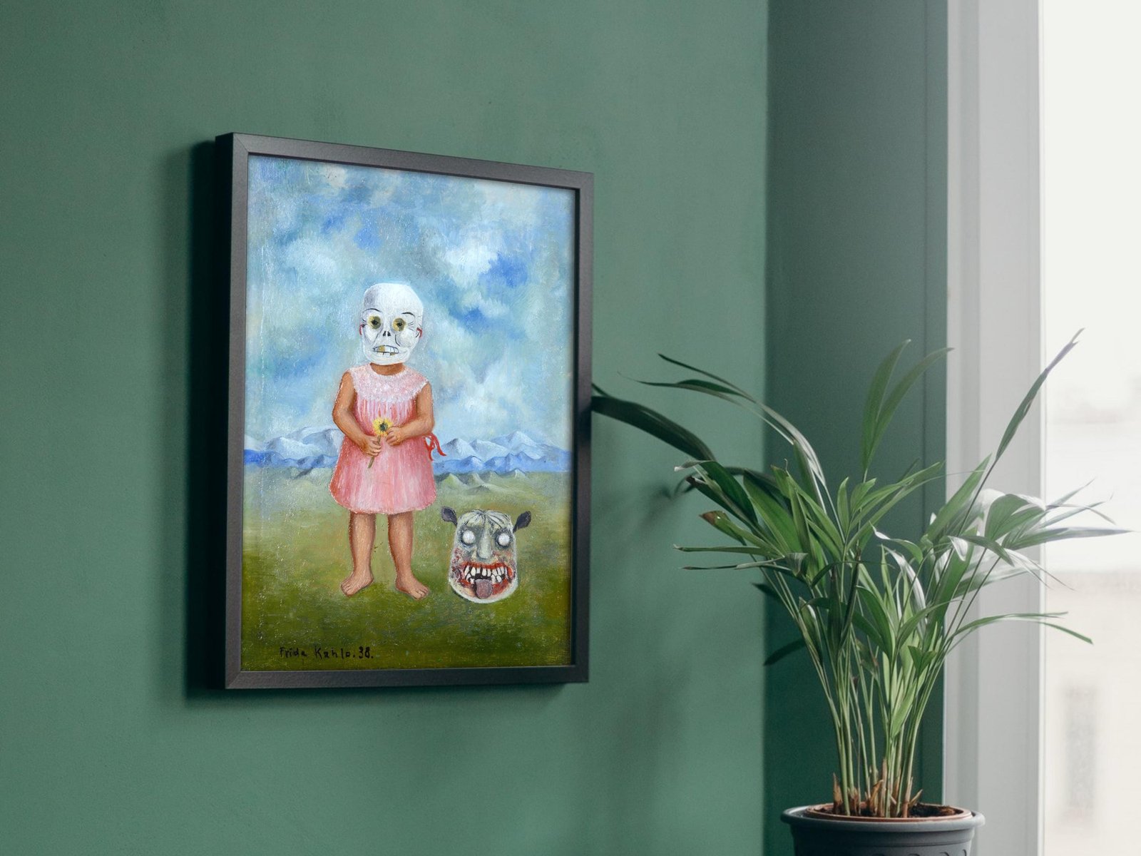 Fille avec un masque de mort by Frida Kahlo, 1938, Surrealism and Modern Art, fine art print