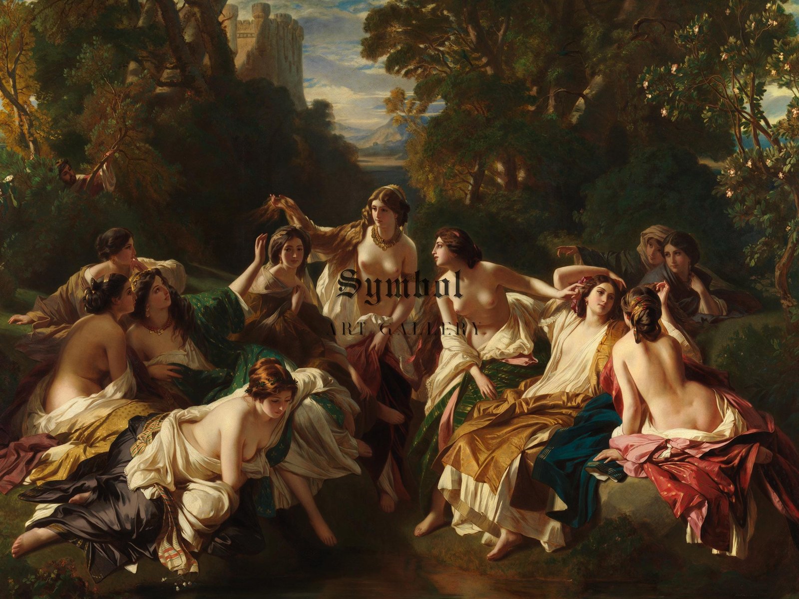 Florinda by Franz Xaver Winterhalter, 1853, Rococo and Neoclassicism, fine art print
