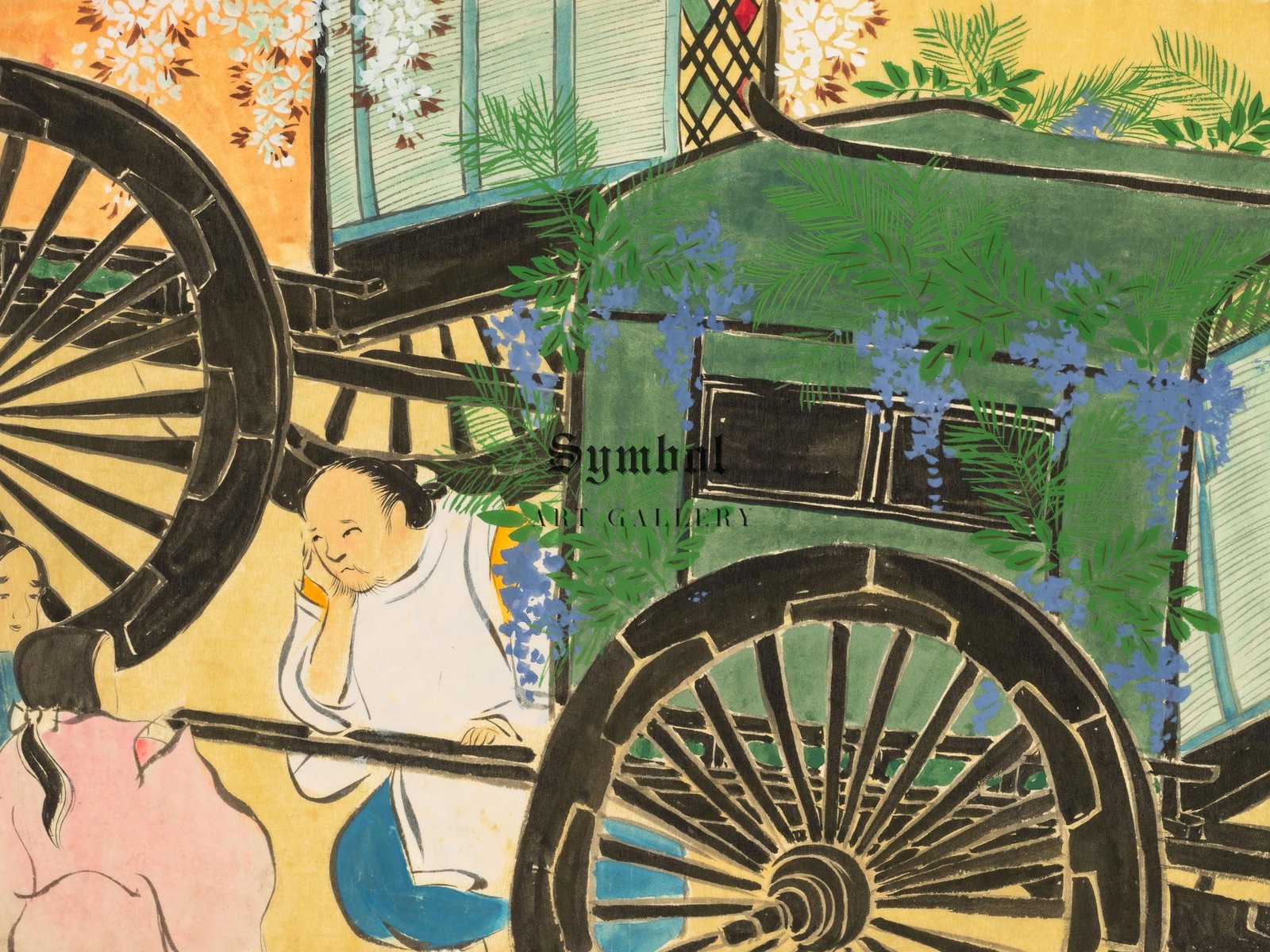 Flower of a Hundred Worlds by Kamisaka Sekka, 1909, Japanese Woodblock Prints, fine art print