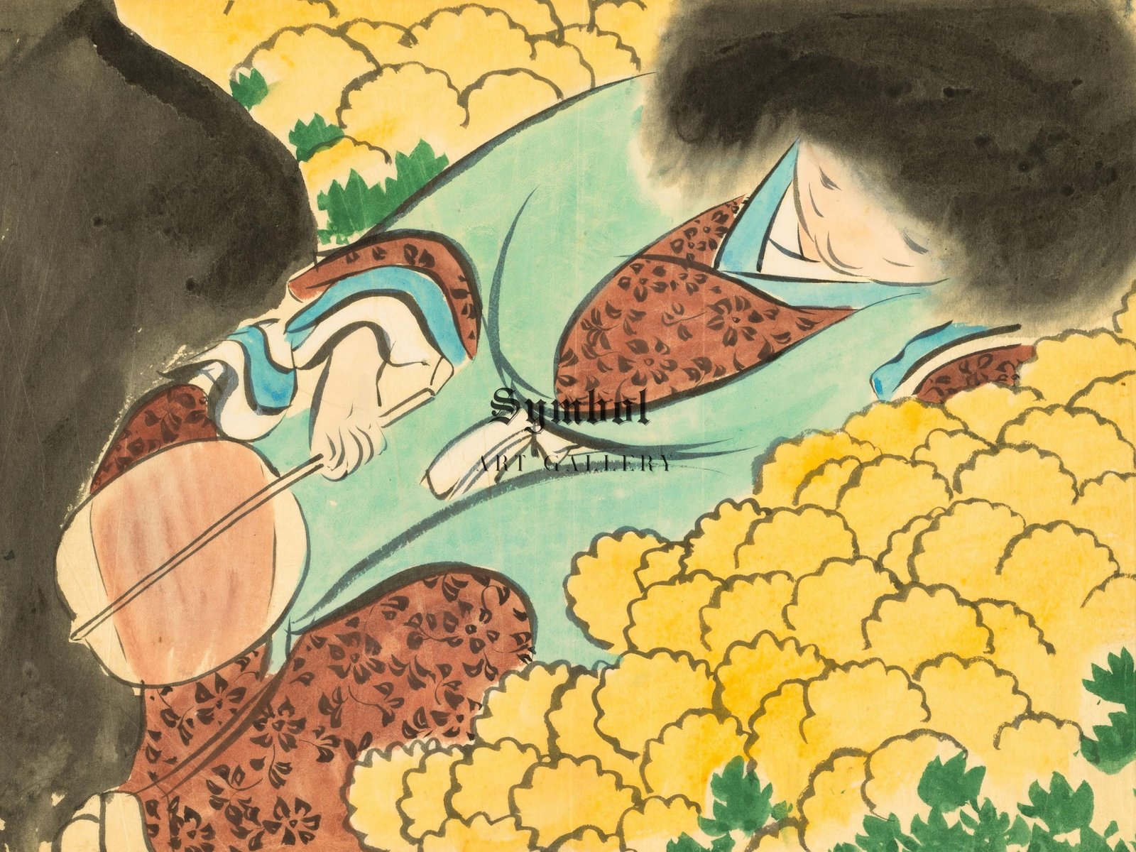 Flowers of a Hundred Worlds by Kamisaka Sekka, 1909, Japanese Woodblock Prints, fine art print