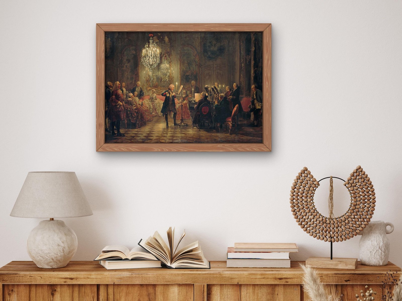 Flute Concert with Frederick the Great in Sanssouci by Adolph von Menzel, 1850, Realism and Naturalism fine art print