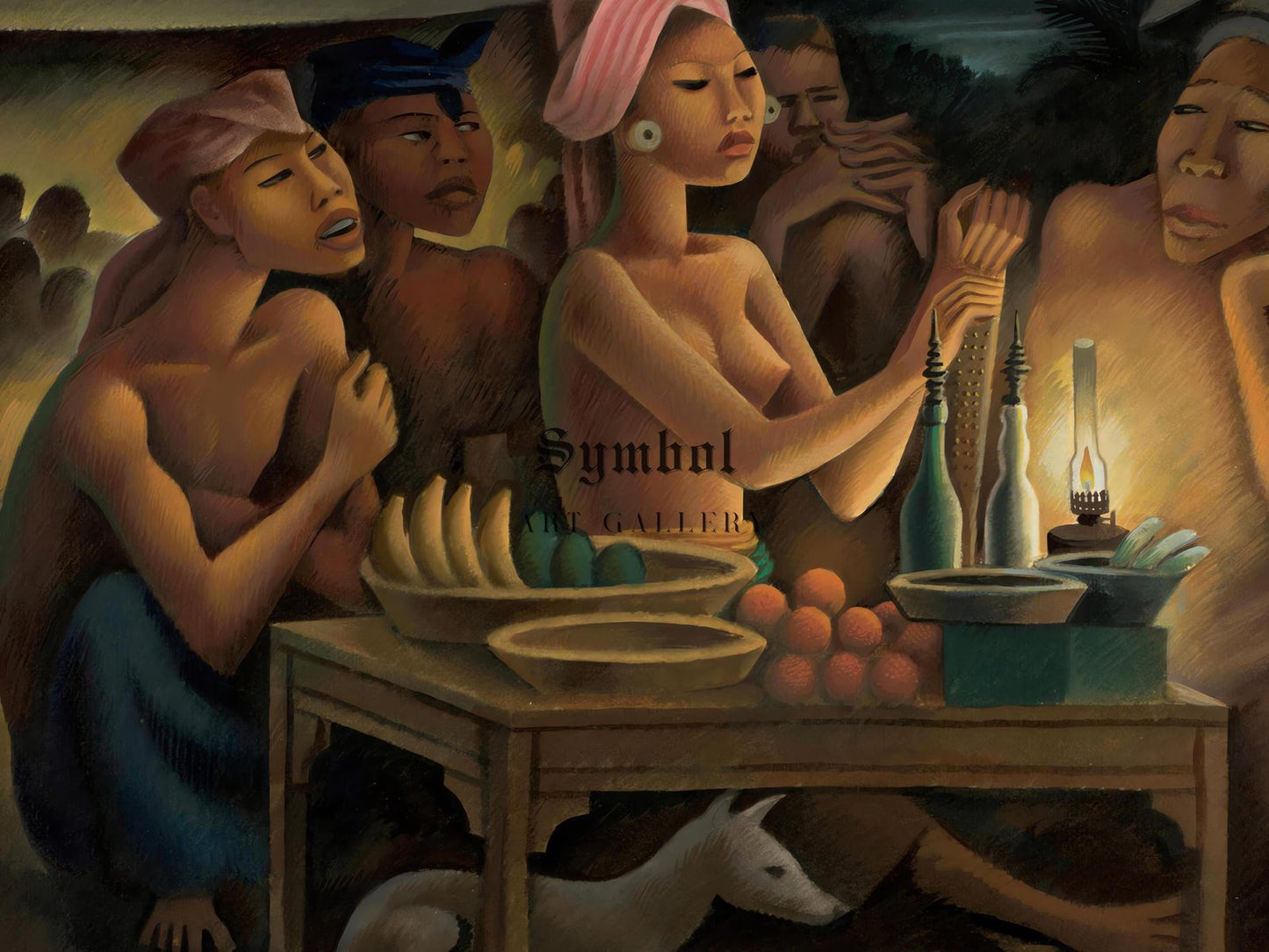 Food Stand in Bali by Miguel Covarrubias, 1930, Art Deco and American Modernism, fine art print