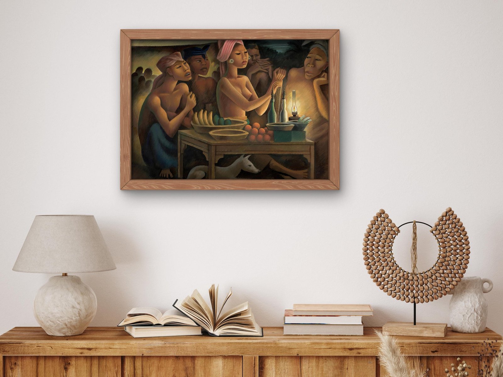Food Stand in Bali by Miguel Covarrubias, 1930, Art Deco and American Modernism, fine art print