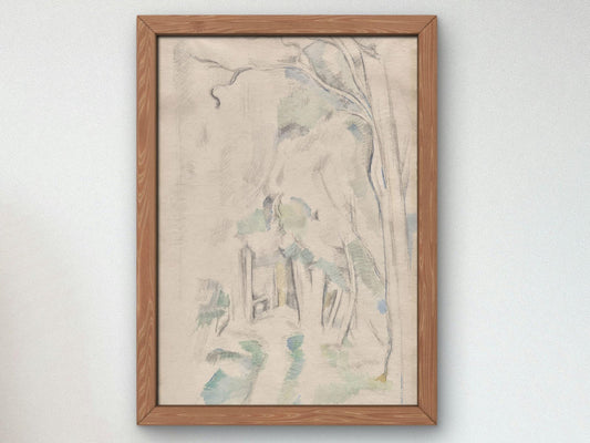 Footpath in the Woods by Paul Cézanne, 1882, Post-Impressionism, fine art print
