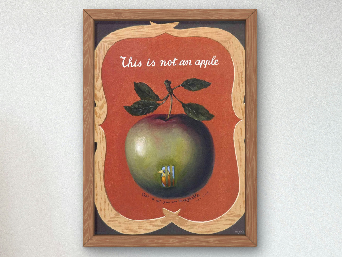 Force of habit Rene Magritte 1960, Art Print, Museum Quality artwork gallery poster, wall art, classy elegant home decor, surréalisme