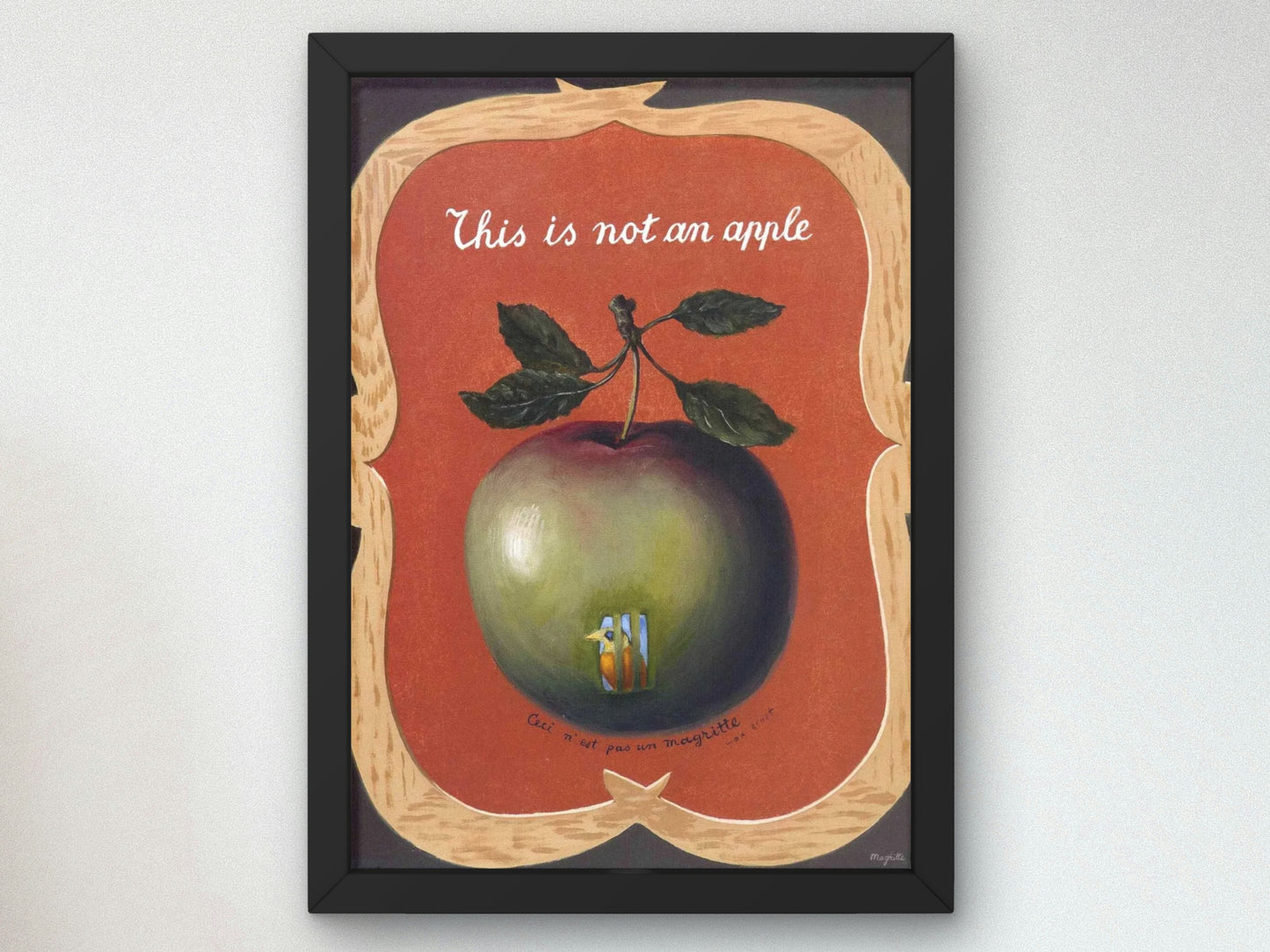 Force of habit Rene Magritte 1960, Art Print, Museum Quality artwork gallery poster, wall art, classy elegant home decor, surréalisme