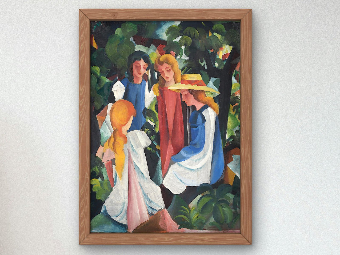 Four Girls by August Macke, 1912, Expressionism and Fauvism, fine art print