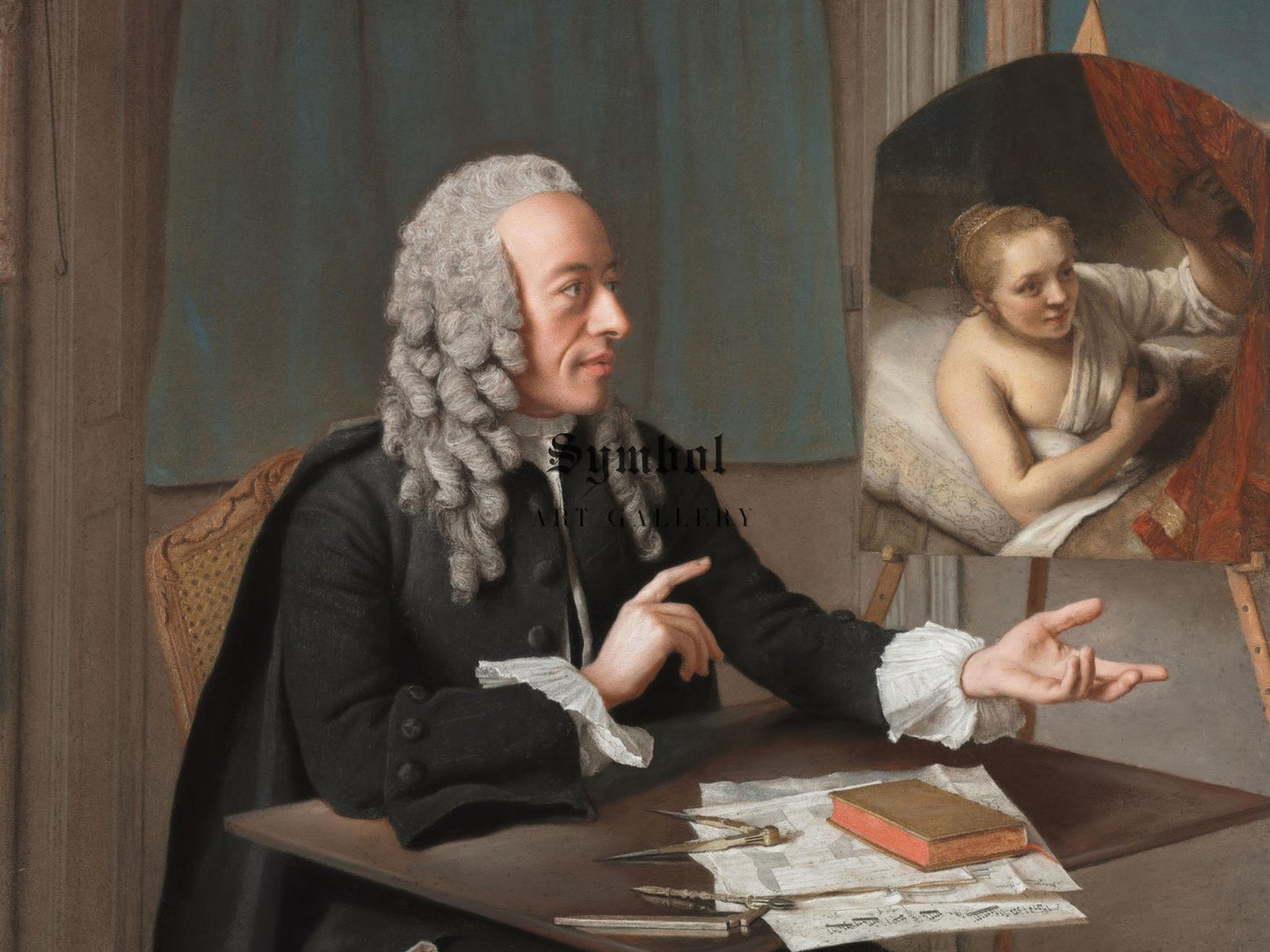 Francois Tronchin by Jean Etienne Liotard, 1757, Rococo, Neoclassicism, fine art print