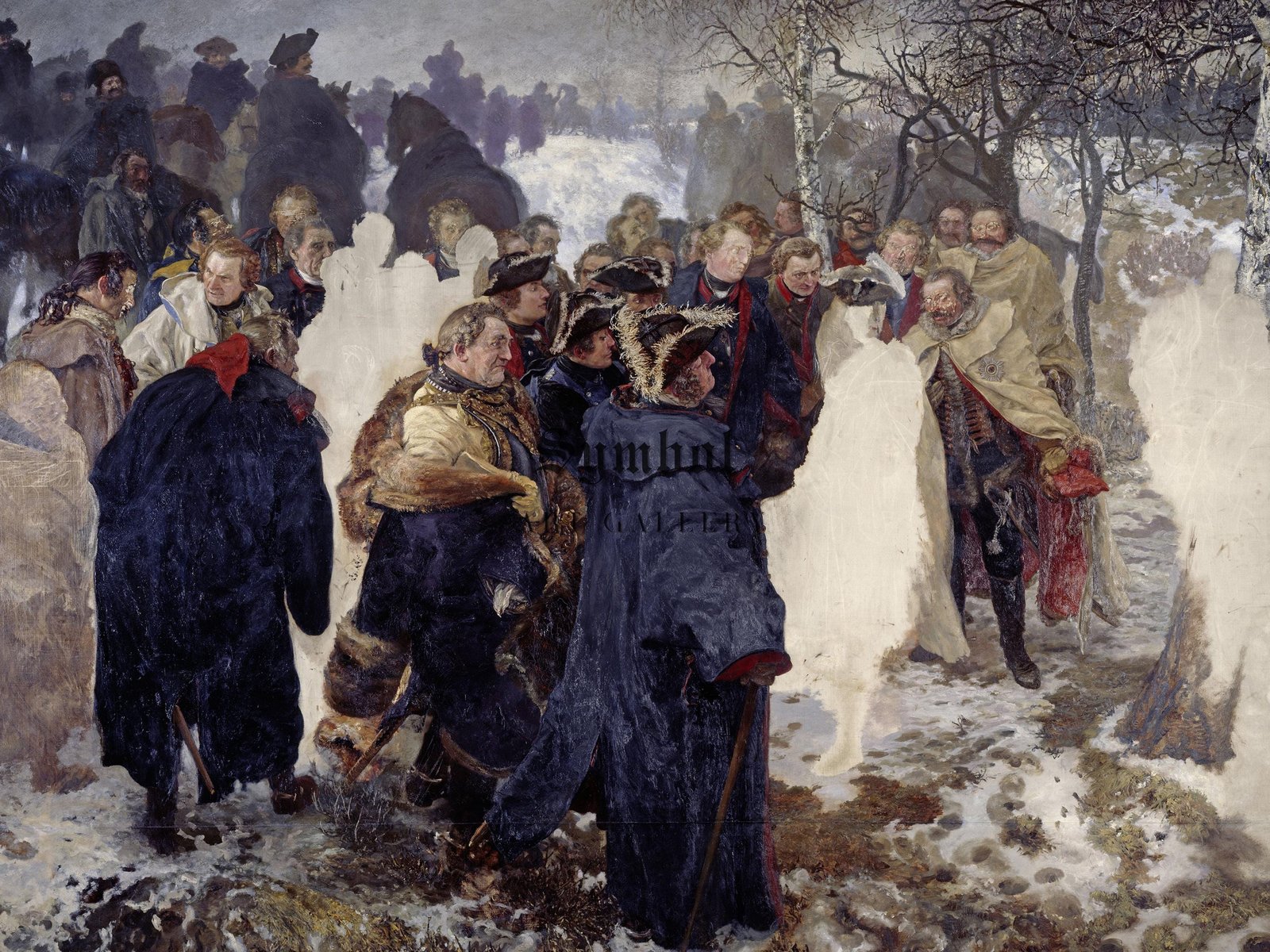 Frederick the Great and his Marshals before the Battle of Leuthen by Adolph von Menzel, 1859, Realism and Naturalism, fine art print
