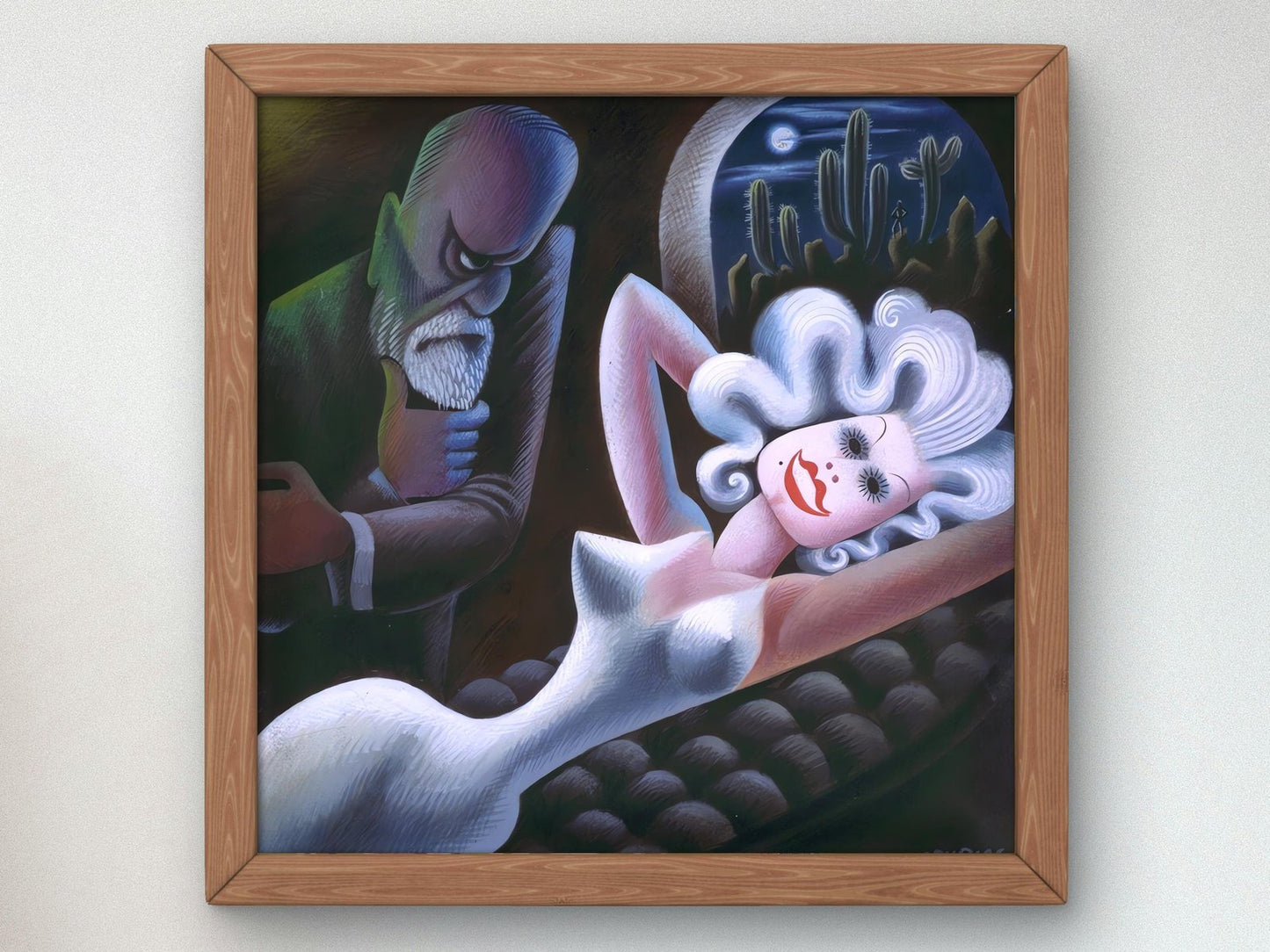 Freud vs Jean Harlow by Miguel Covarrubias, 1935, Art Deco and American Modernism, fine art print