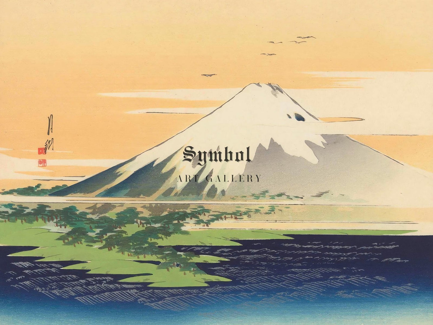 Fuji by Ogata Gekko, 1910, Japanese Woodblock Prints, fine art print