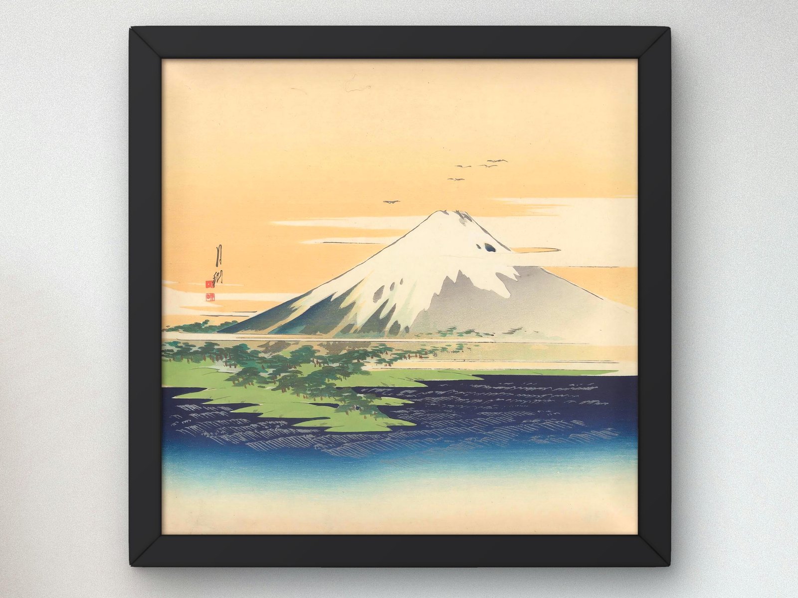 Fuji by Ogata Gekko, 1910, Japanese Woodblock Prints, fine art print