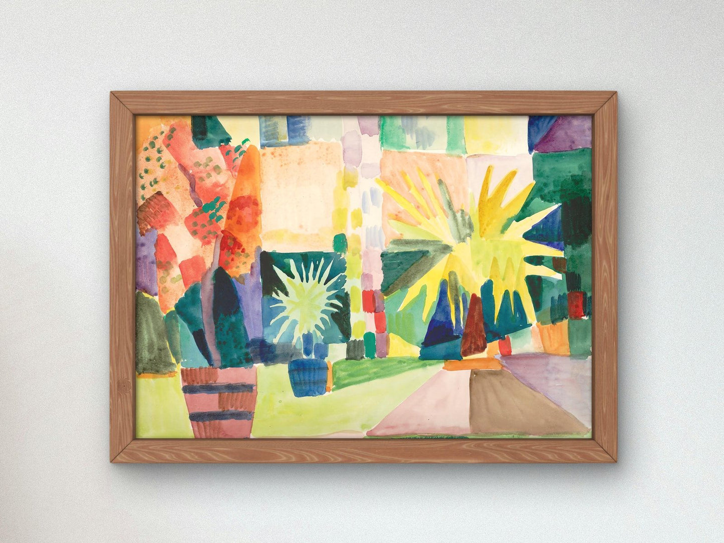 Garden on Lake Thun by August Macke, 1914, Expressionism and Fauvism, fine art print
