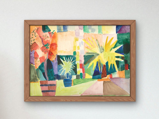 Garden on Lake Thun by August Macke, 1914, Expressionism and Fauvism, fine art print