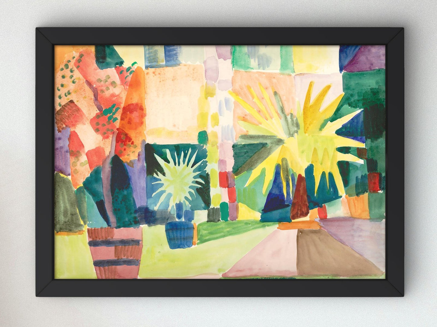 Garden on Lake Thun by August Macke, 1914, Expressionism and Fauvism, fine art print