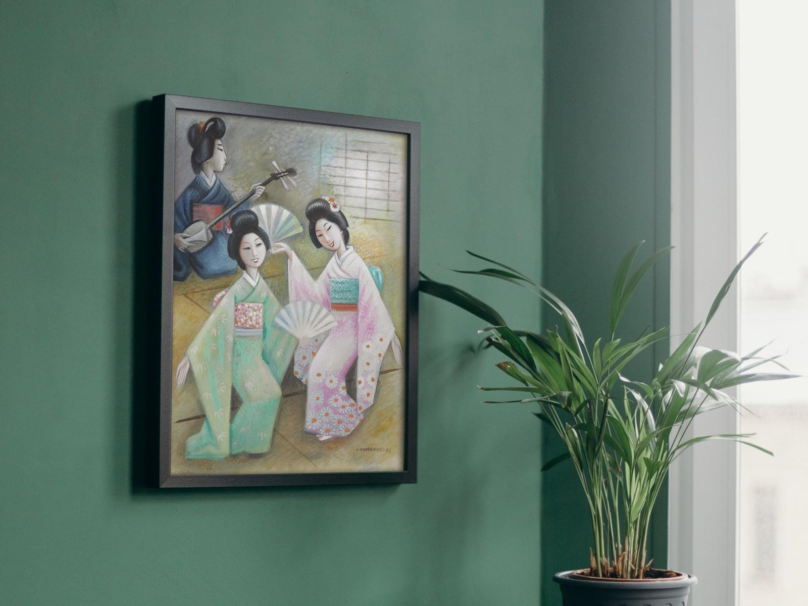Geishas by Miguel Covarrubias, 1936, Art Deco and American Modernism, fine art print