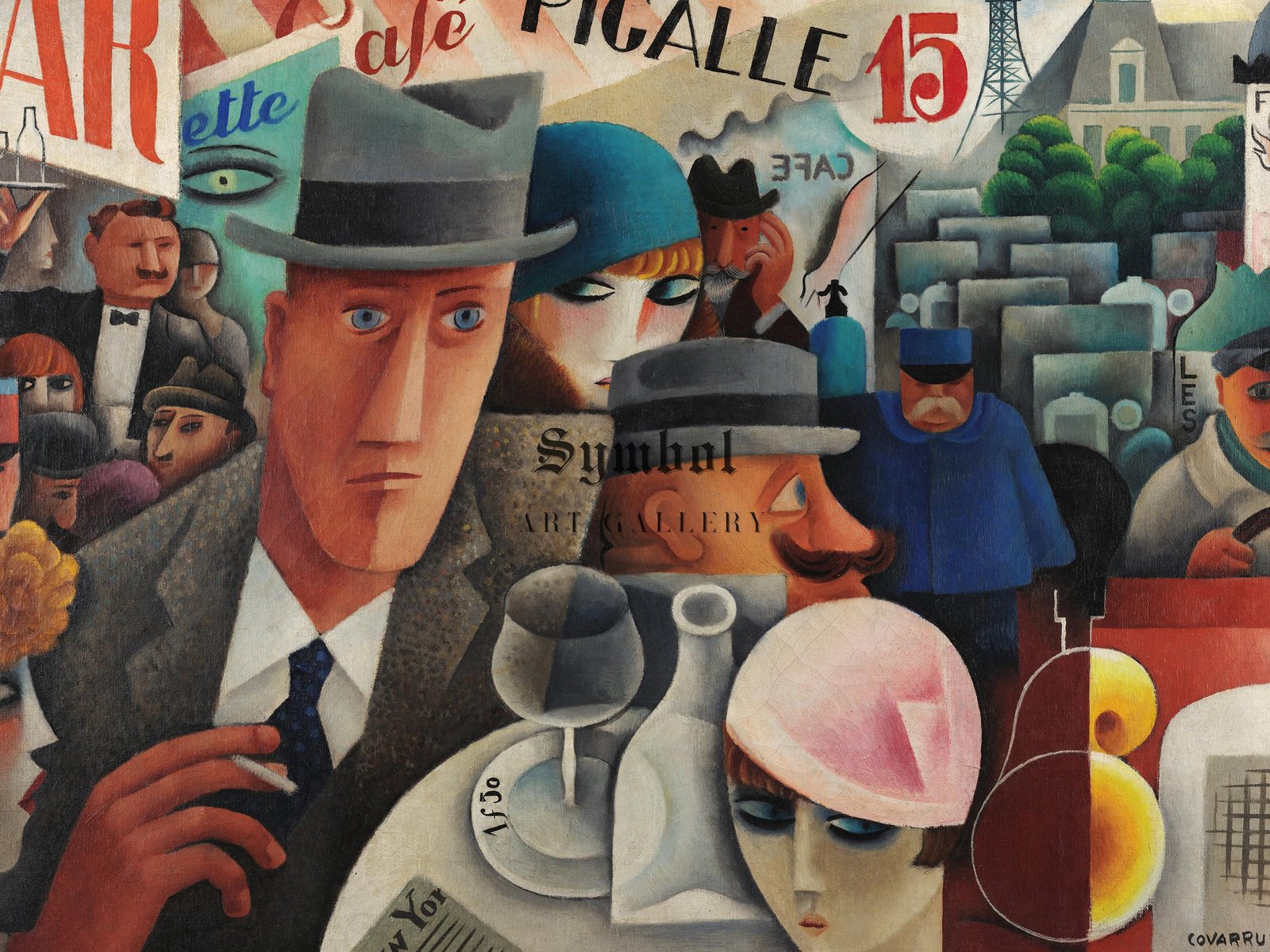 George Gershwin, An American in Paris by Miguel Covarrubias, 1929, Art Deco and American Modernism, fine art print