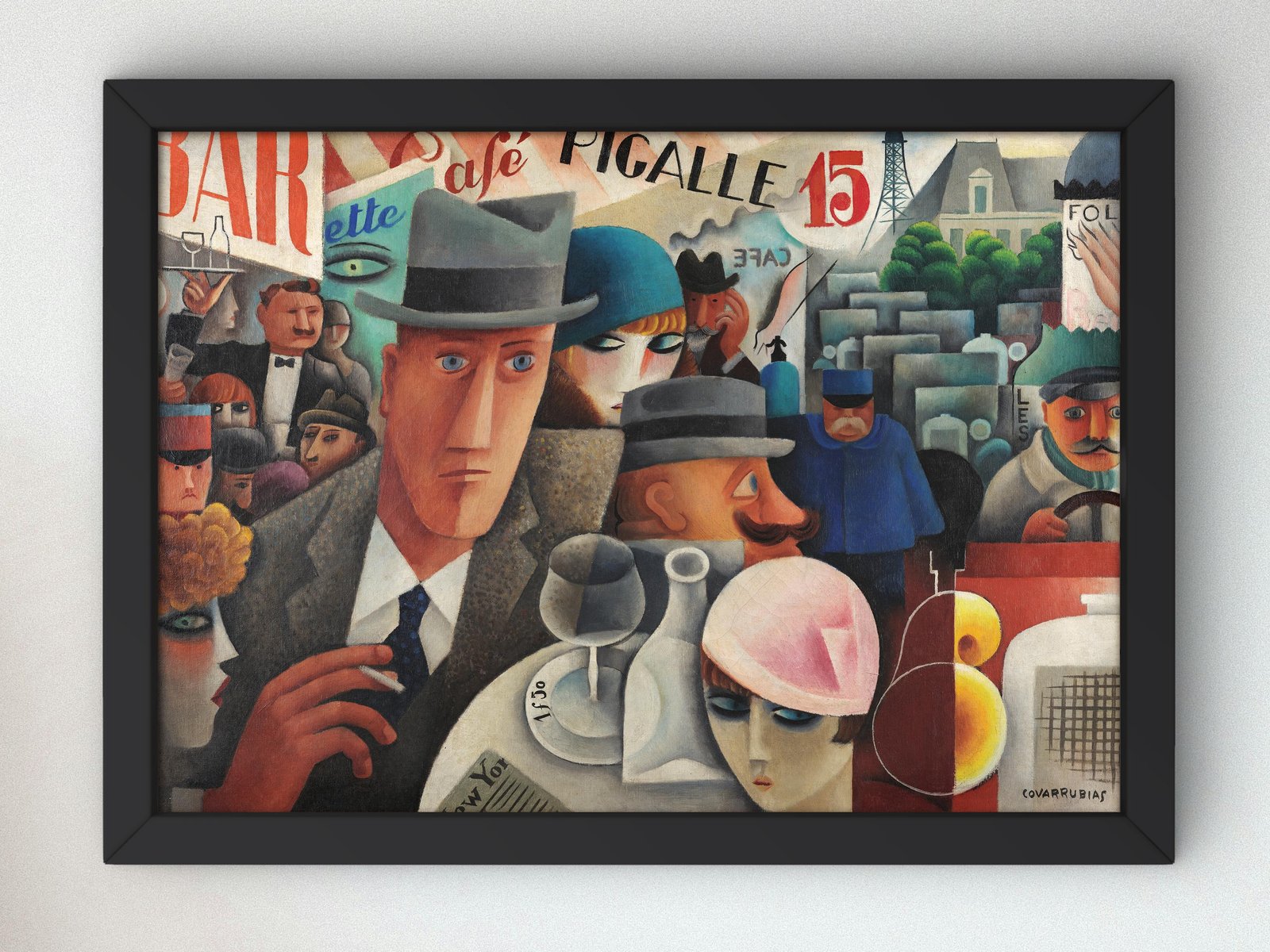 George Gershwin, An American in Paris by Miguel Covarrubias, 1929, Art Deco and American Modernism, fine art print