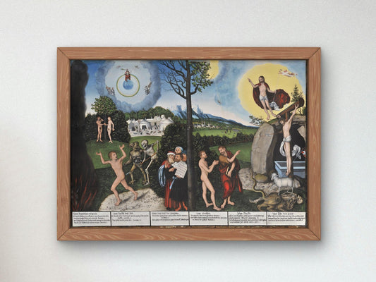 Gesetz und Gnade by Lucas Cranach the Elder, 1529, Renaissance, fine art print