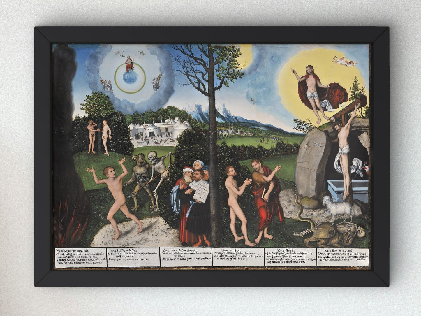 Gesetz und Gnade by Lucas Cranach the Elder, 1529, Renaissance, fine art print