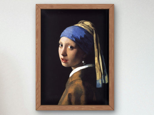Girl with a Pearl Earring by Johannes Vermeer, 1665, Baroque and Chiaroscuro, fine art print