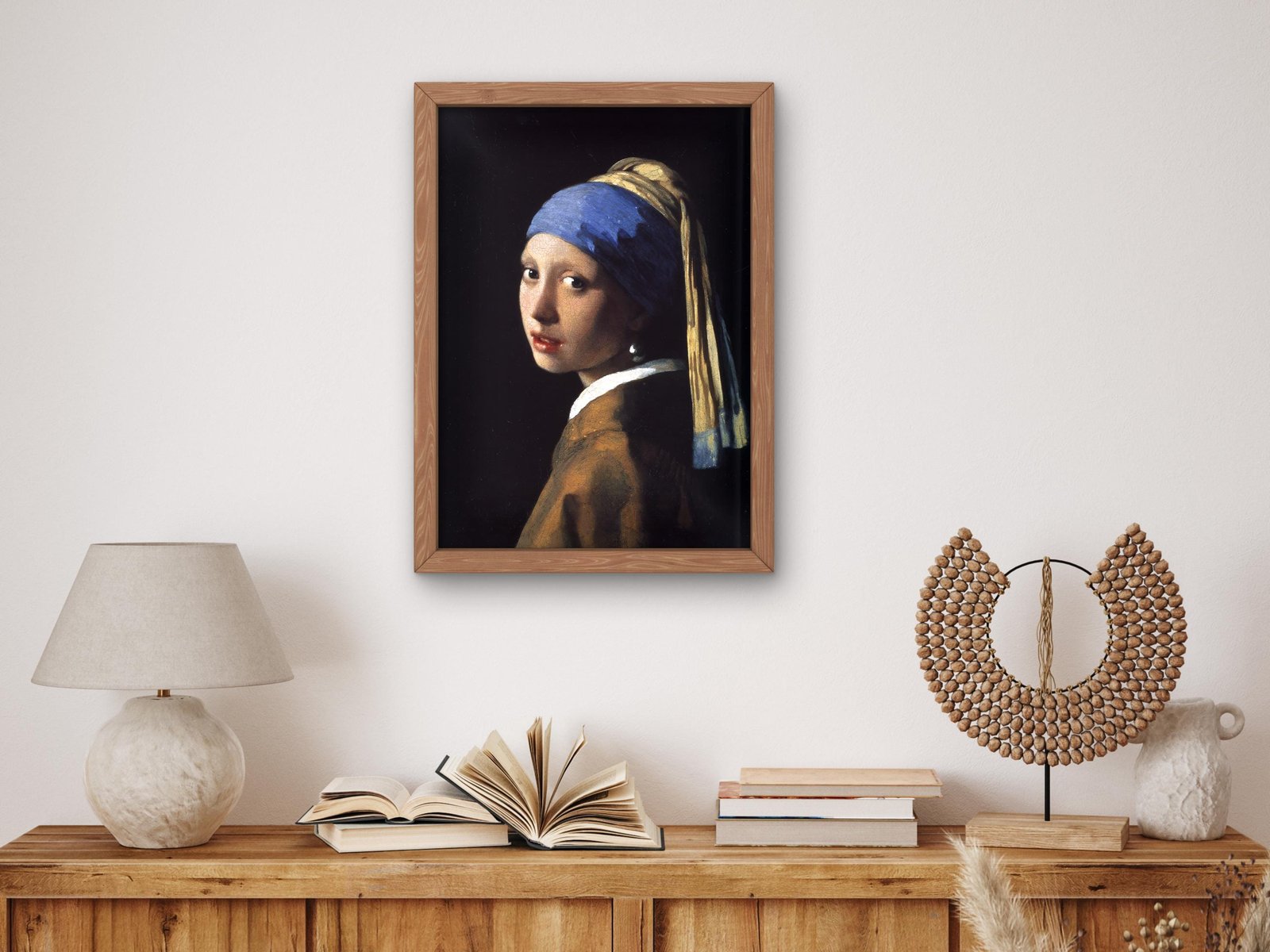 Girl with a Pearl Earring by Johannes Vermeer, 1665, Baroque and Chiaroscuro, fine art print