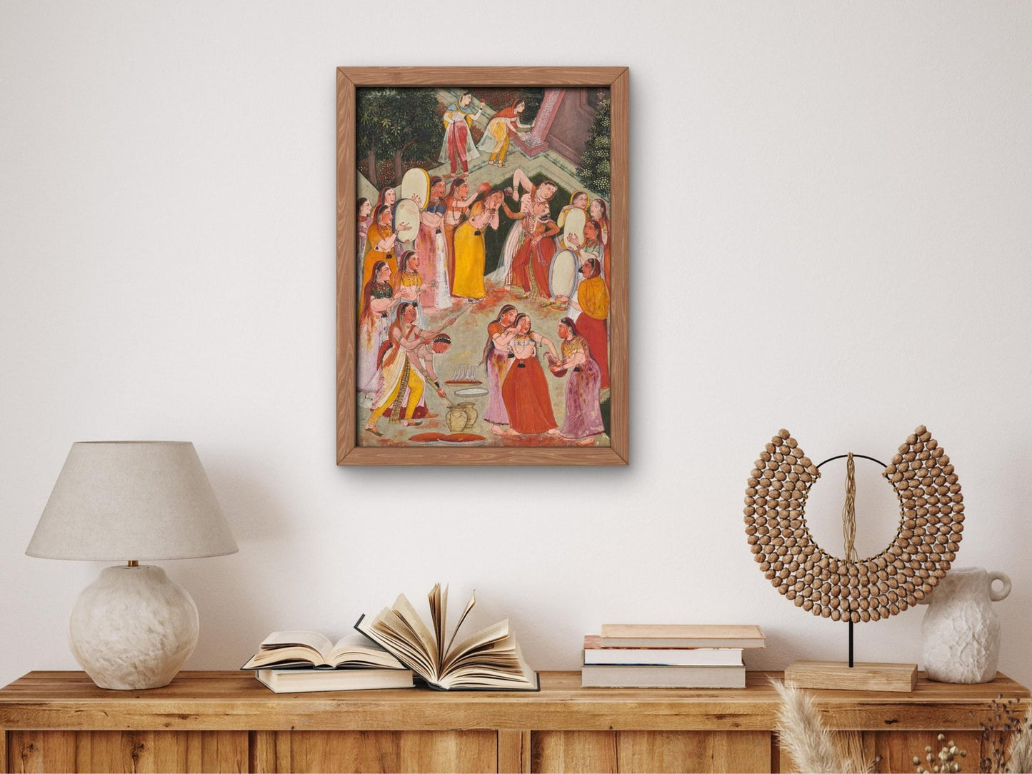 Girls Spraying Each Other at Holi by Mughal School, 1640, Orientalism and Exoticism, fine art print