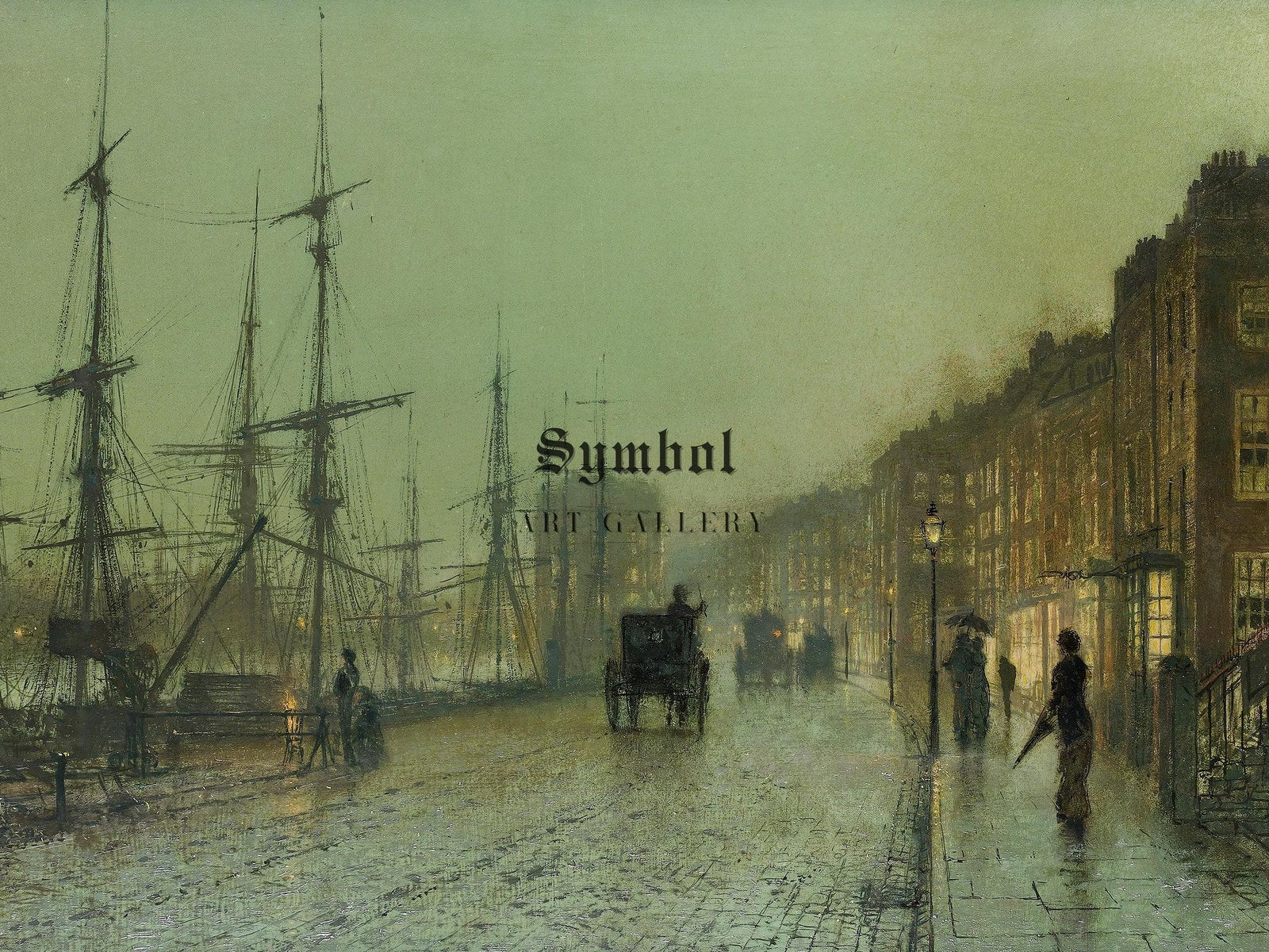 Glasgow Docks by John Atkinson Grimshaw, 1881, Realism and Naturalism, fine art print