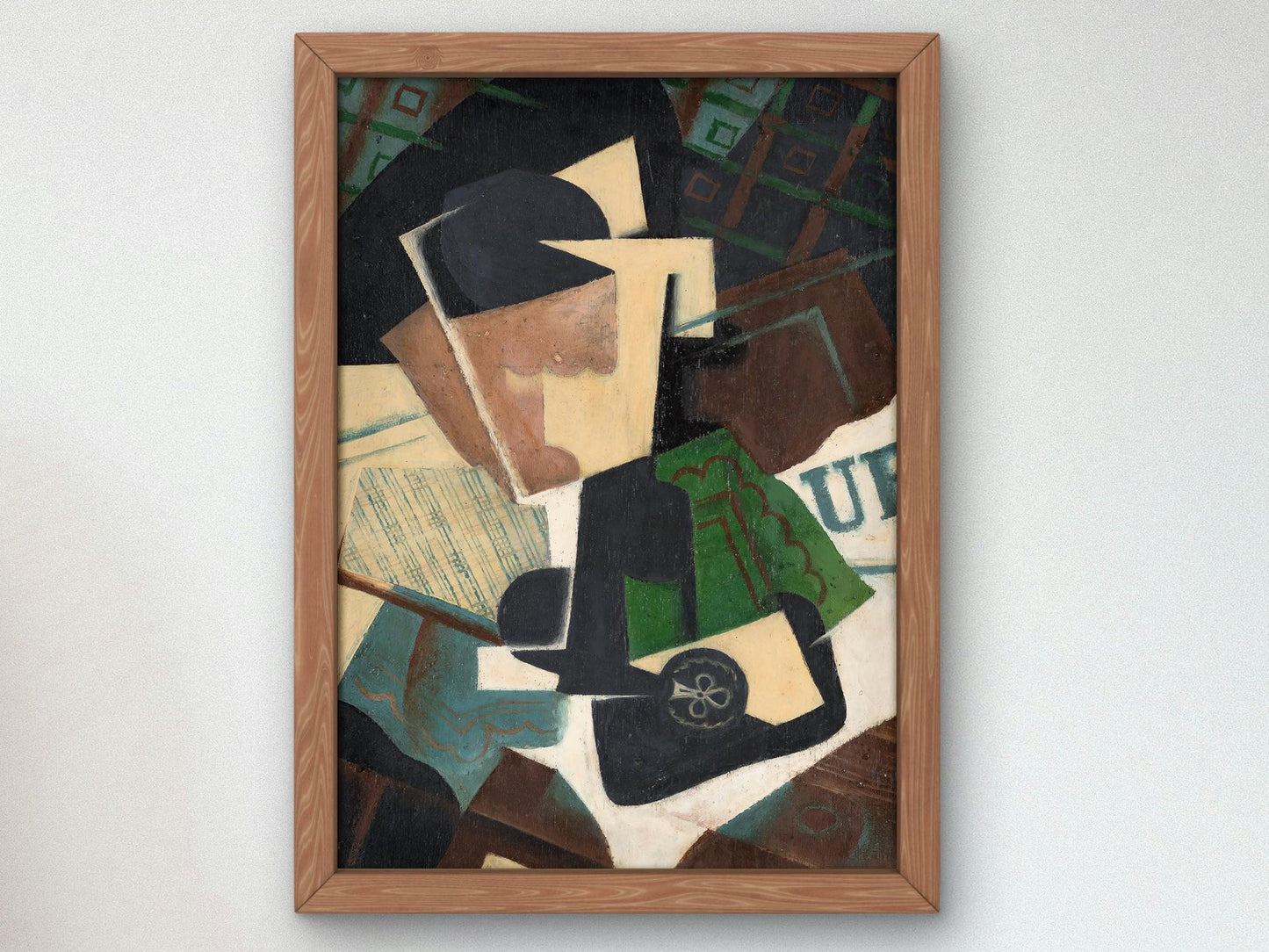 Glass and Ace of Clubs by Juan Gris, 1917, Cubism and Abstract Art, fine art print