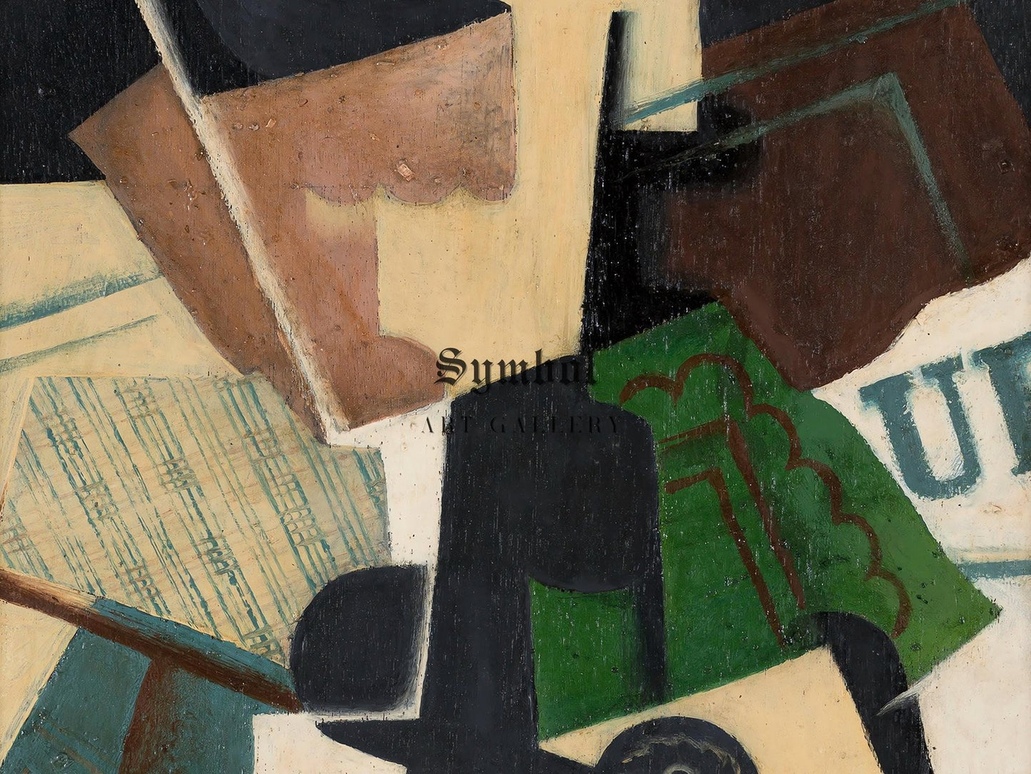 Glass and Ace of Clubs by Juan Gris, 1917, Cubism and Abstract Art, fine art print