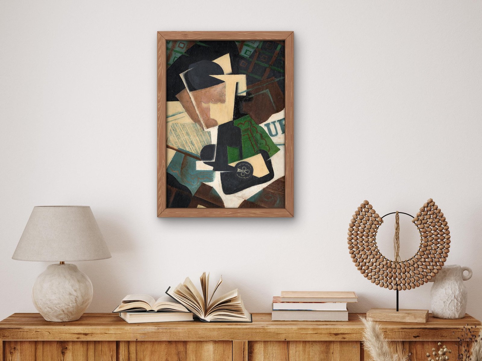 Glass and Ace of Clubs by Juan Gris, 1917, Cubism and Abstract Art, fine art print