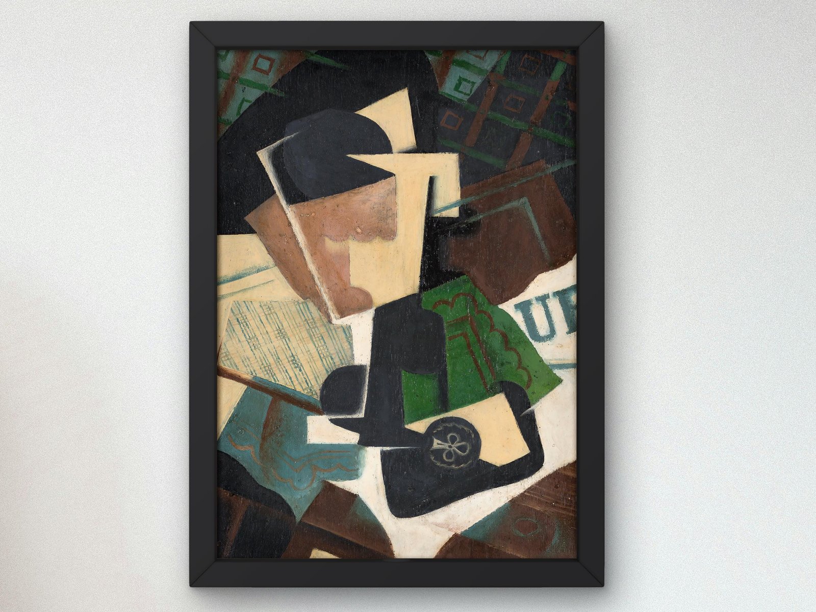 Glass and Ace of Clubs by Juan Gris, 1917, Cubism and Abstract Art, fine art print