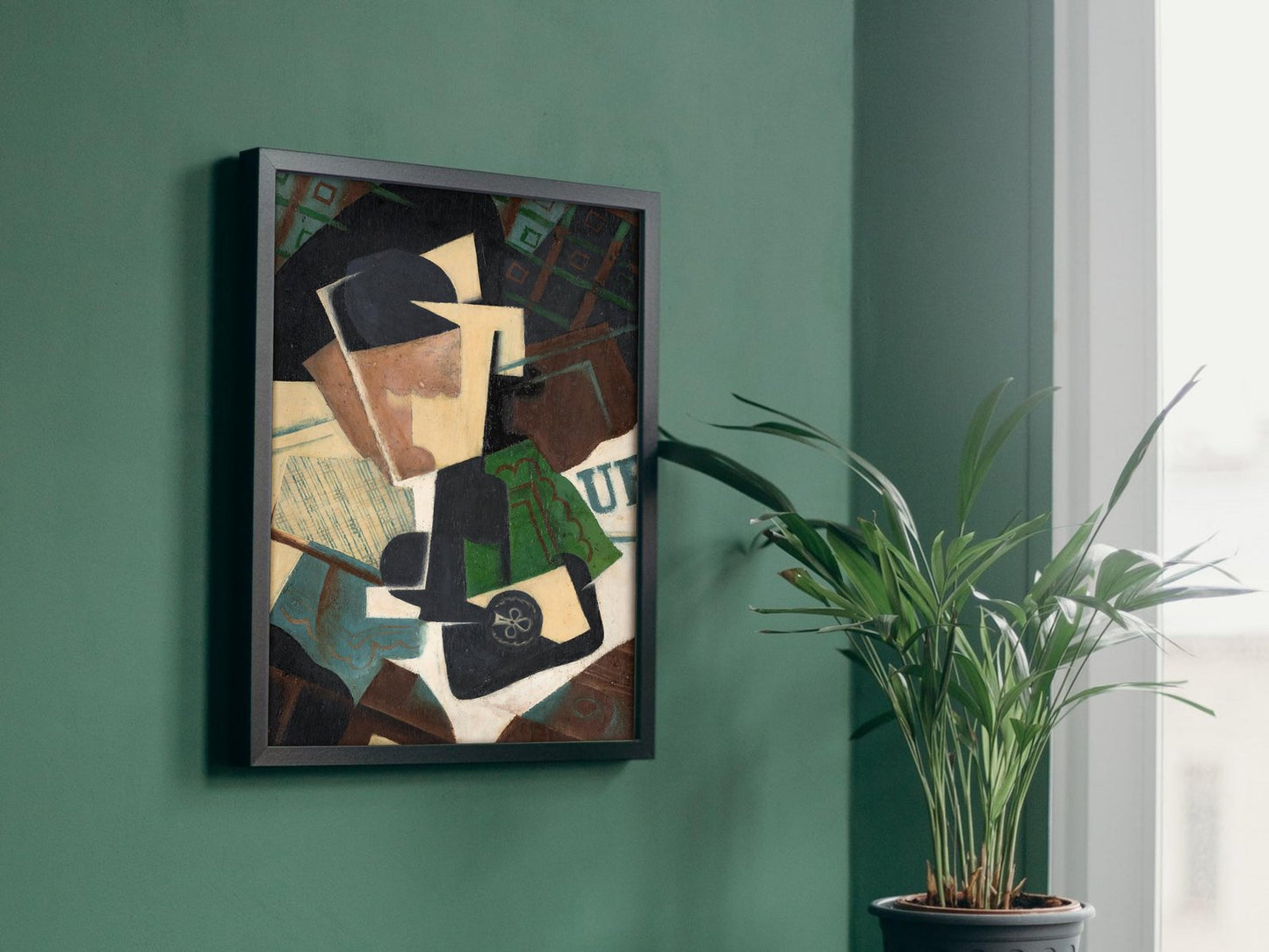 Glass and Ace of Clubs by Juan Gris, 1917, Cubism and Abstract Art, fine art print