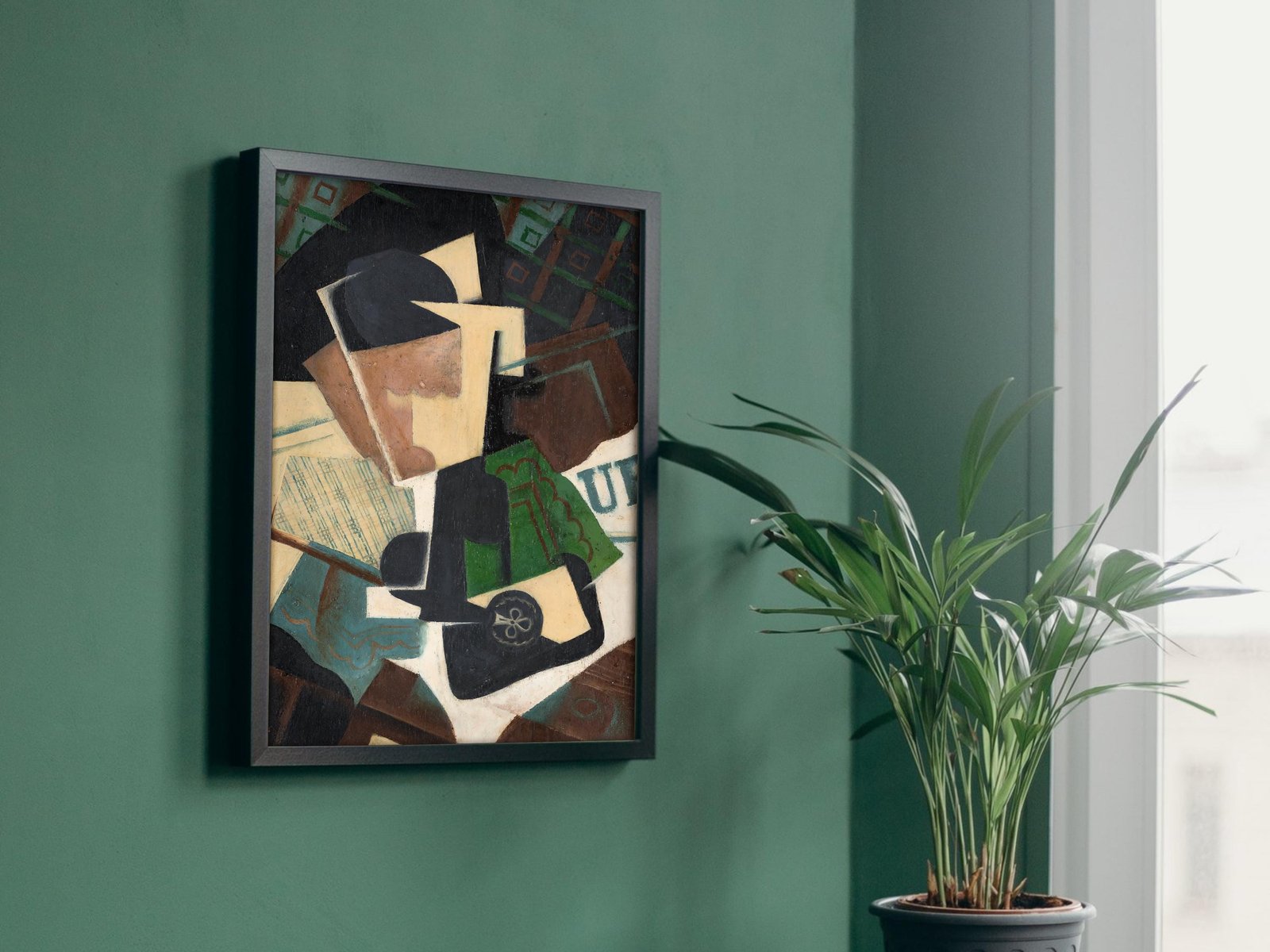 Glass and Ace of Clubs by Juan Gris, 1917, Cubism and Abstract Art, fine art print