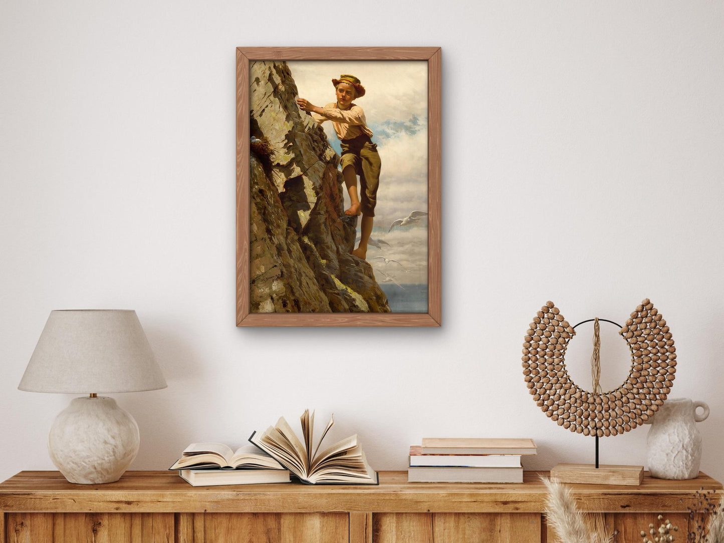 Great Risk For Small Gains by John George Brown, 1878, Realism and Naturalism, fine art print