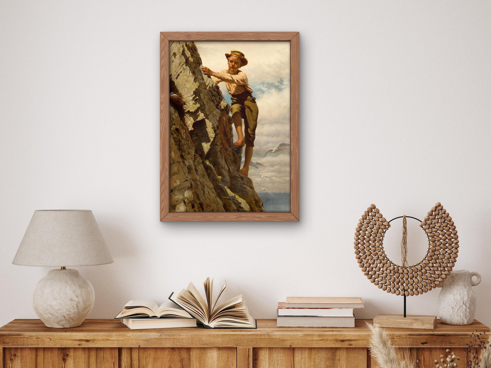 Great Risk For Small Gains by John George Brown, 1878, Realism and Naturalism, fine art print
