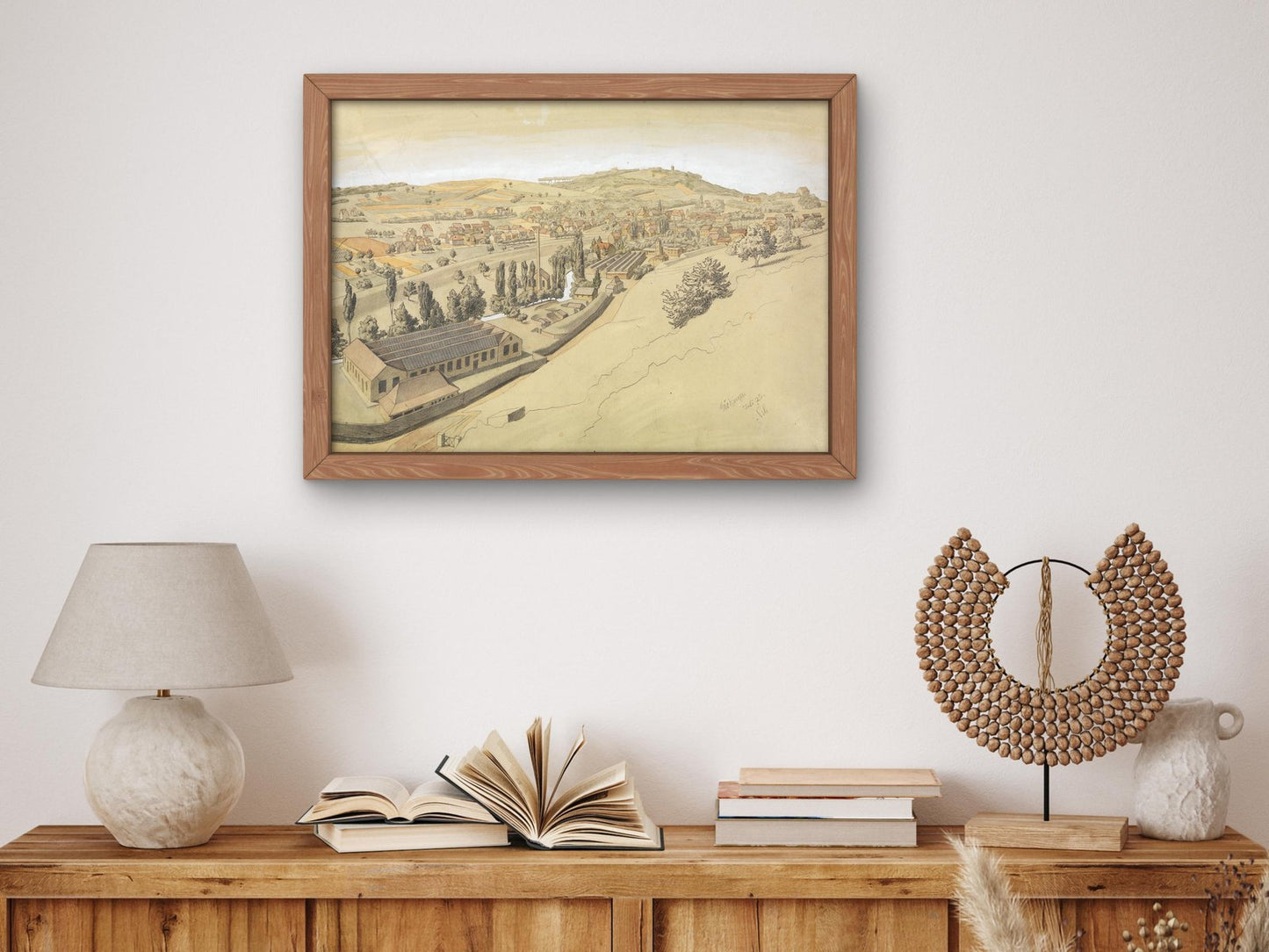 Grötzingen with Turmberg by Georg Scholz, 1925, Art Deco and American Modernism, fine art print