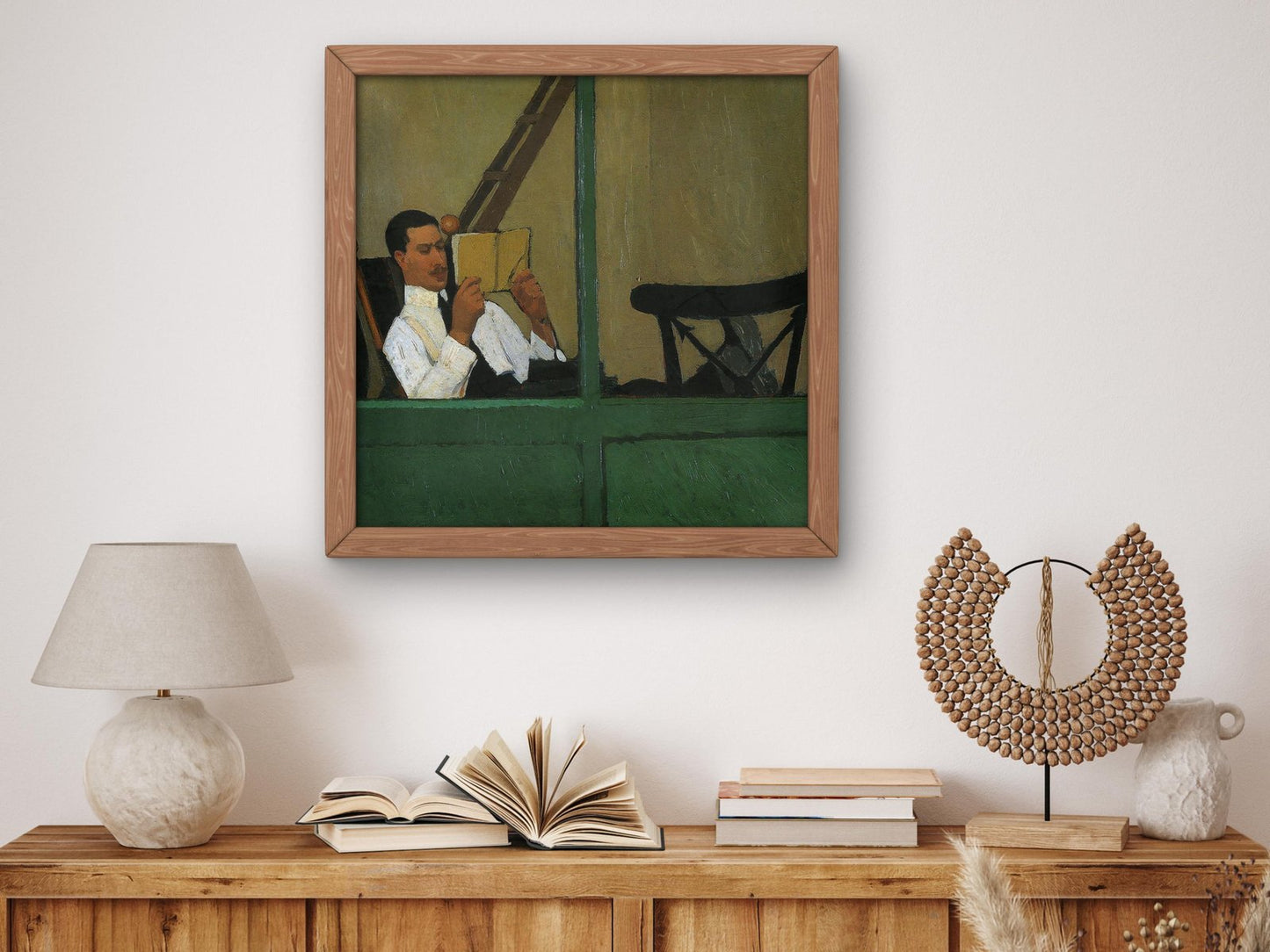 Gustavo Sforni in Veranda che Legge by Oscar Ghiglia, 1913, Realism and Naturalism, fine art print