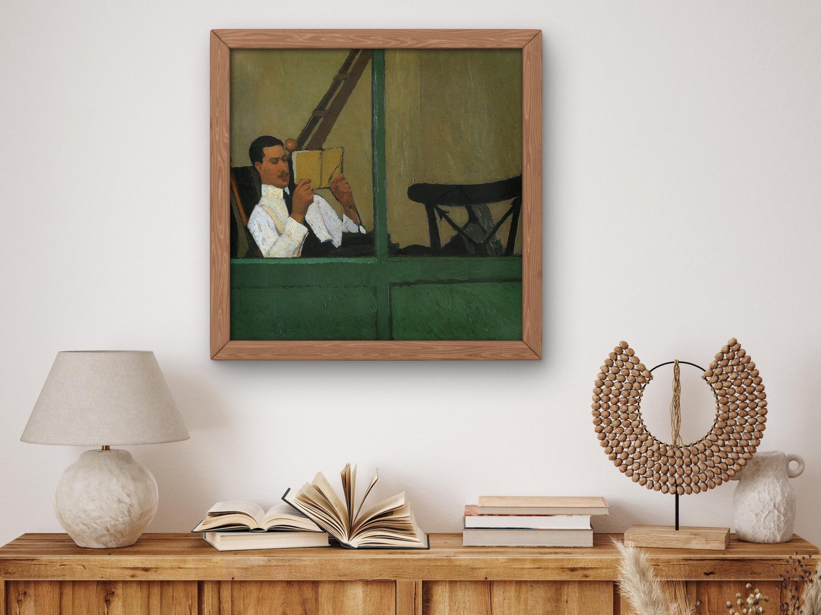 Gustavo Sforni in Veranda che Legge by Oscar Ghiglia, 1913, Realism and Naturalism, fine art print