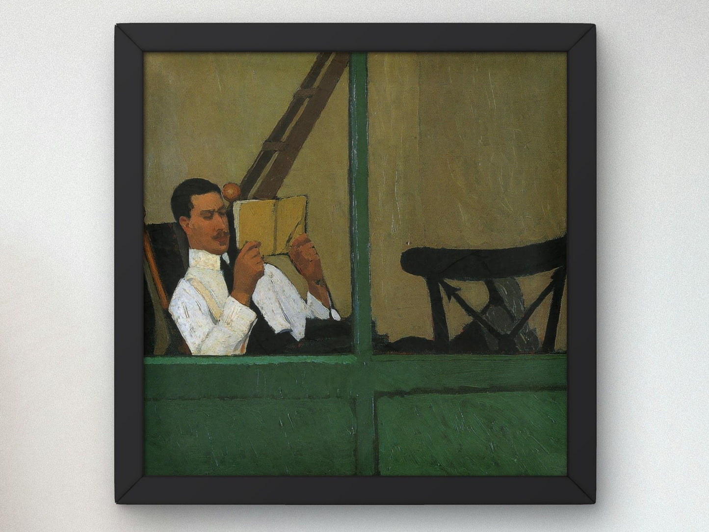 Gustavo Sforni in Veranda che Legge by Oscar Ghiglia, 1913, Realism and Naturalism, fine art print