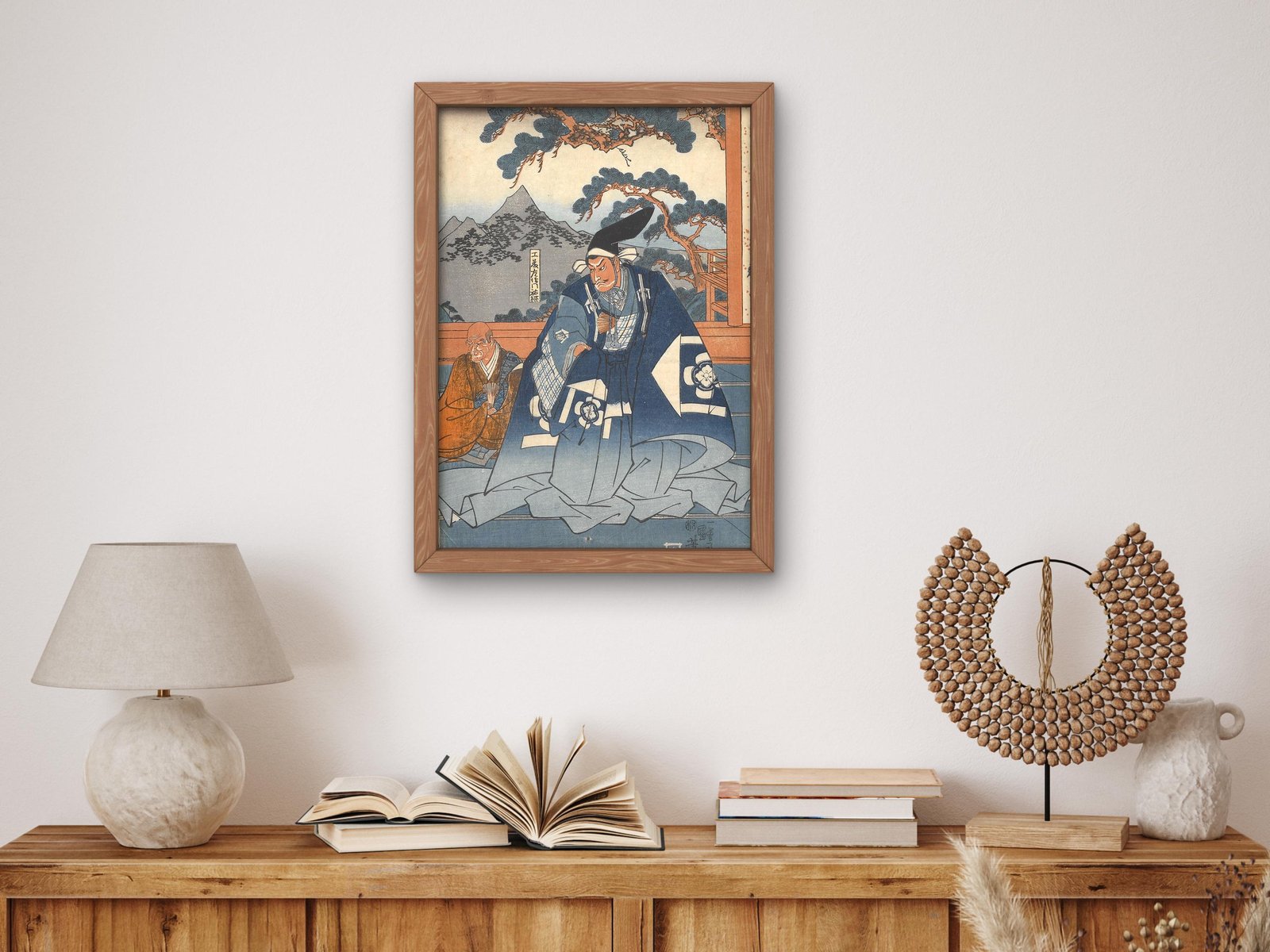 Hakoomaru meets Kudo Suketsune by Utagawa Kuniyoshi, 1843, Japanese Woodblock Prints, fine art print