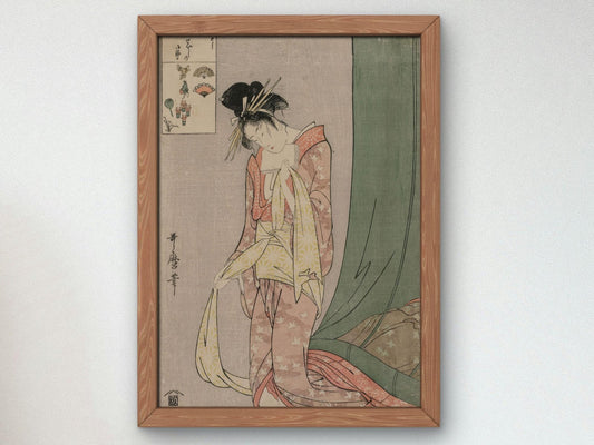 Hanaogi of Ogiya by Kitagawa Utamaro, 1797, Japanese Woodblock Prints, fine art print
