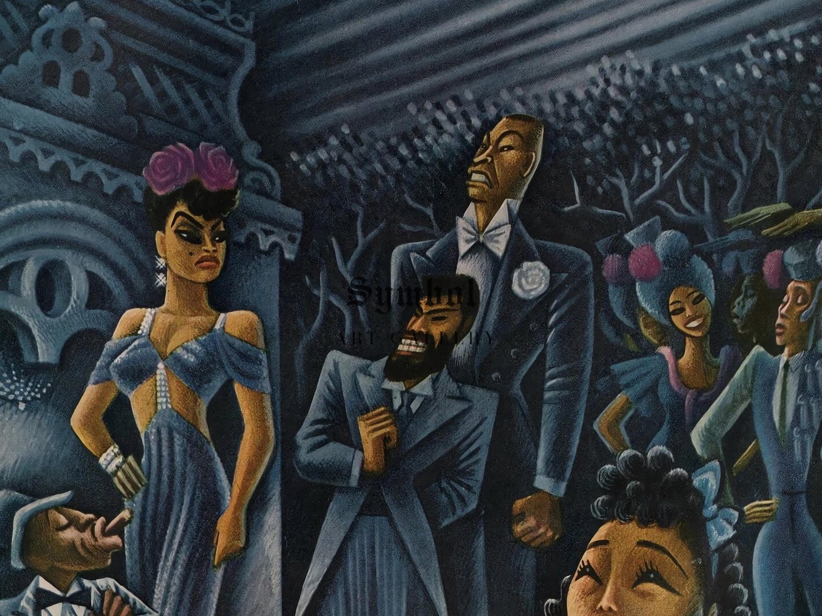 Harlem Renaissance by Miguel Covarrubias, 1936, Art Deco and American Modernism, fine art print