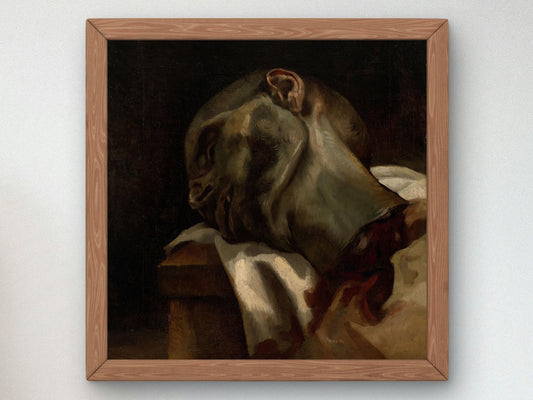 Head of a Guillotined Man by Géricault, 1818, Romanticism, museum quality fine art print
